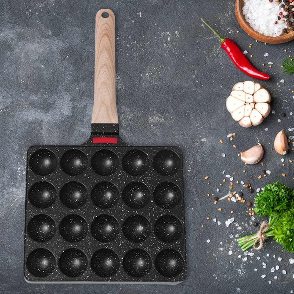 Takoyaki Grill Plate - Antihaft-Takoyaki-Pfanne mit 20 Vertiefungen, Takoyaki-Grillplatte, Koch-
